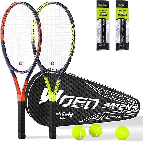 Pro Tennis Racket for Adults, 2 Player 27 inch Speed Tennis Racquets