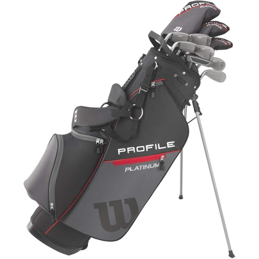 WILSON Men's Profile Platinum Complete Golf Club Package Set - Right Handeded, Stand Bag