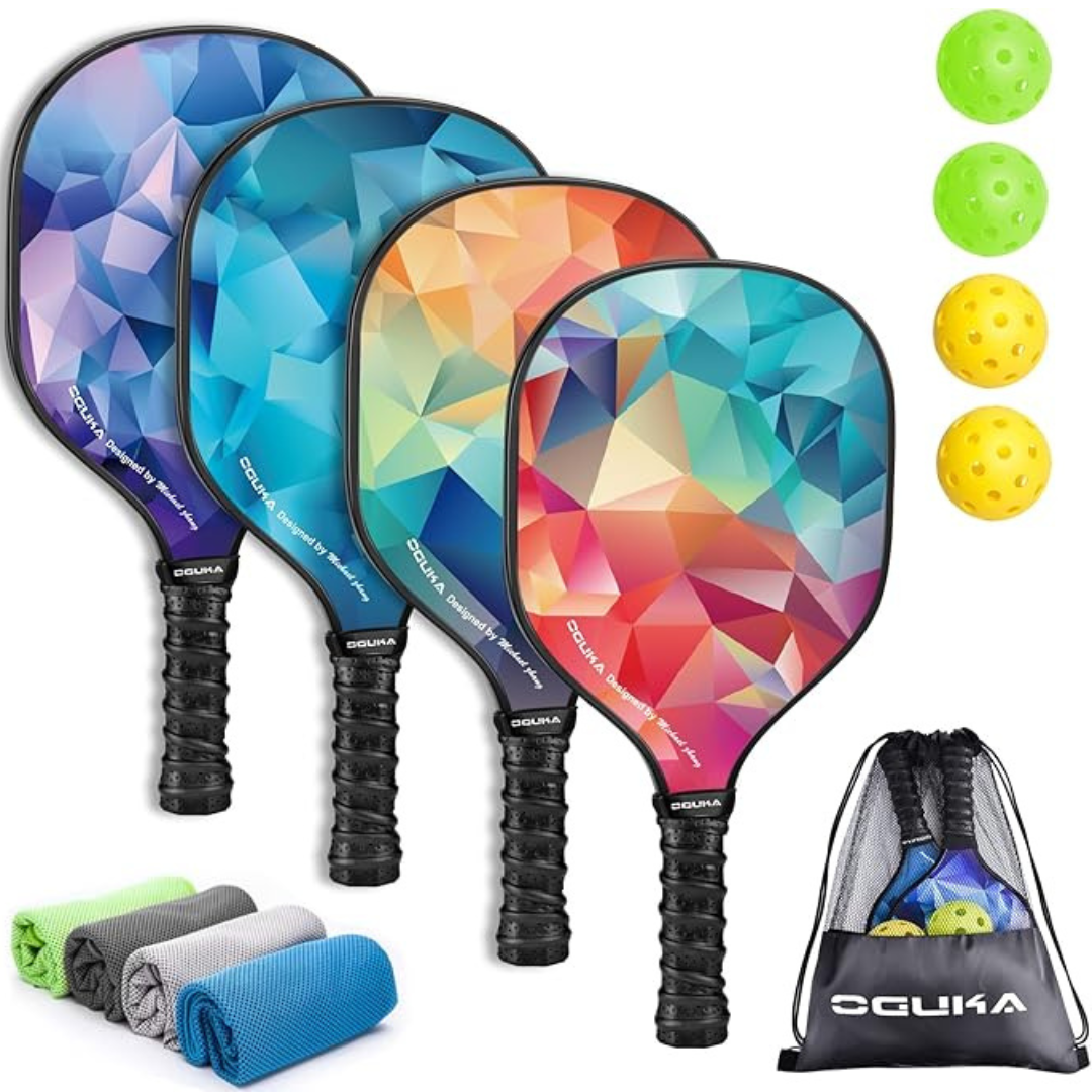 Pickleball Paddles, USAPA Approved Lightweight Pickleball Paddles Set of 4