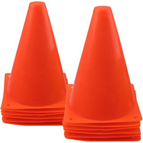 7 Inch Plastic Traffic Cones Sport Training Agility Marker Cone for Soccer, Football, Basketball, Indoor and Outdoor Games