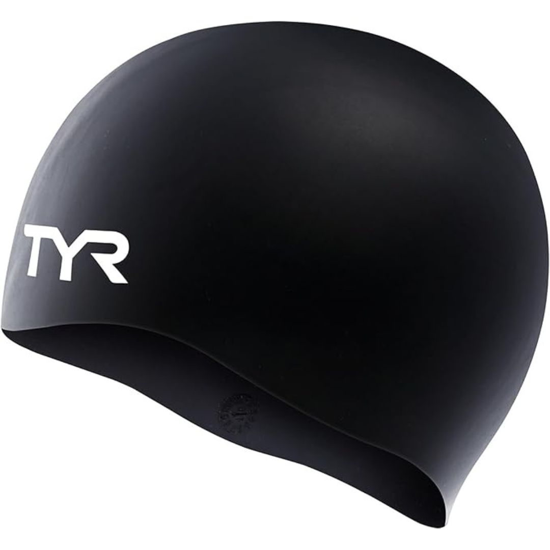 TYR Adult Wrinkle Free Silicone Swim Cap for Drag Reduction and Hair Protection