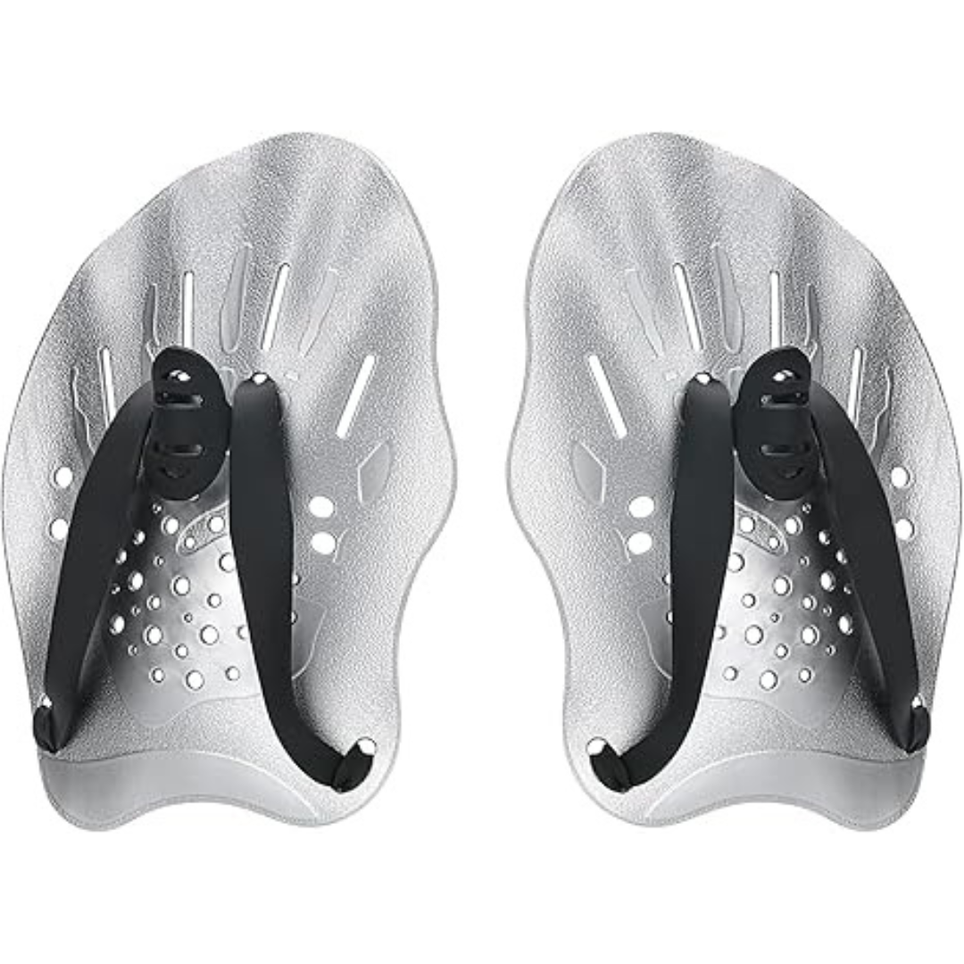 Contour Swim Paddles Hand, Swim Training Hand Paddles with Adjustable Straps, Swimming Hand Paddles for Women and Men