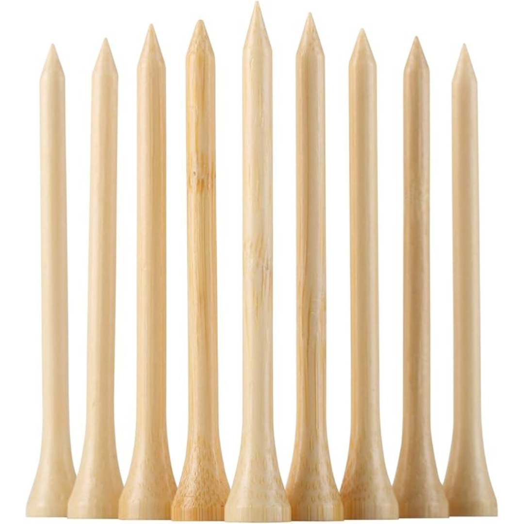 Golf Tees Durable Bamboo Tees 100Pcs 100Pcs 3-1/4" Friendly Biodegradable Material Reduce Friction Side Spin More Stable